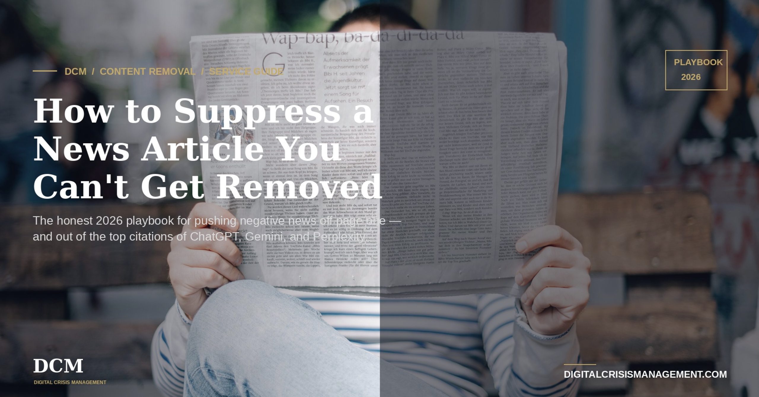 How to Suppress a News Article You Can’t Get Removed: The 2026 Playbook
