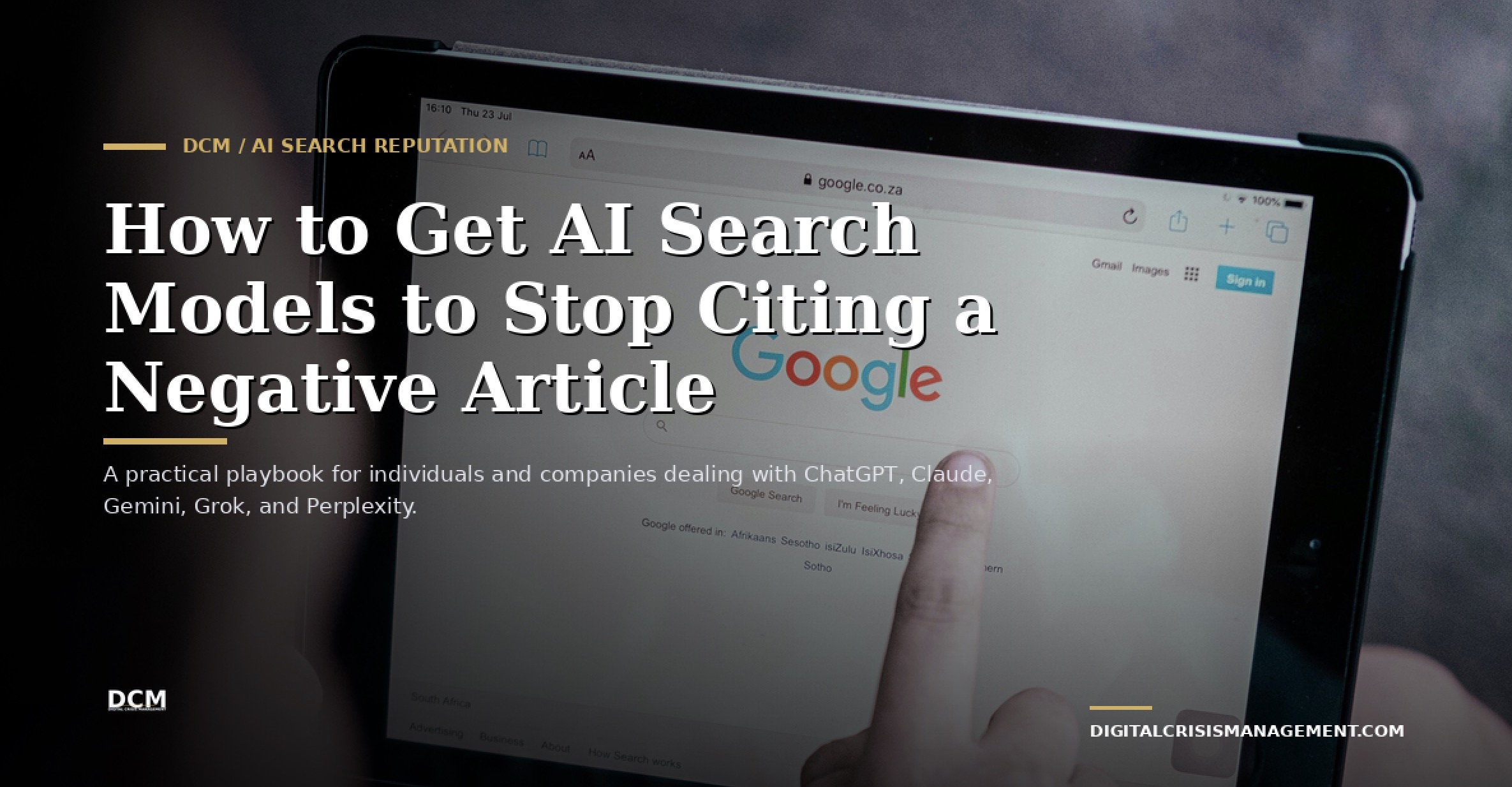 How to Get AI Search Models to Stop Citing a Negative Article About You